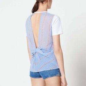Sandro open back v-neck T-Shirt size 1 US …